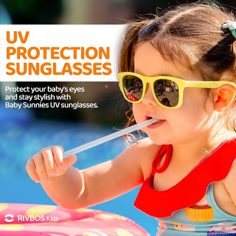 RIVBOS Baby Sunglasses Boys&Girls with Strap UV400 Polarized Flexible for Toddler,Infant and Newborn(0-24month) RBK0231 - Image 3